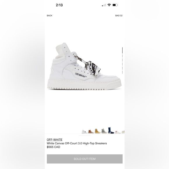 Off-white Hi-top 3.0 Canvas sneaker - Picture 3 of 3